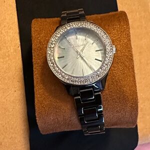 Michael Kors Silver and Black Women's Watch